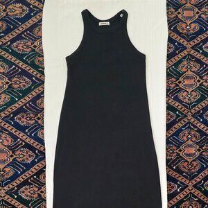 Buck Mason Black Surplus Rib Tank Dress, Women's size Medium